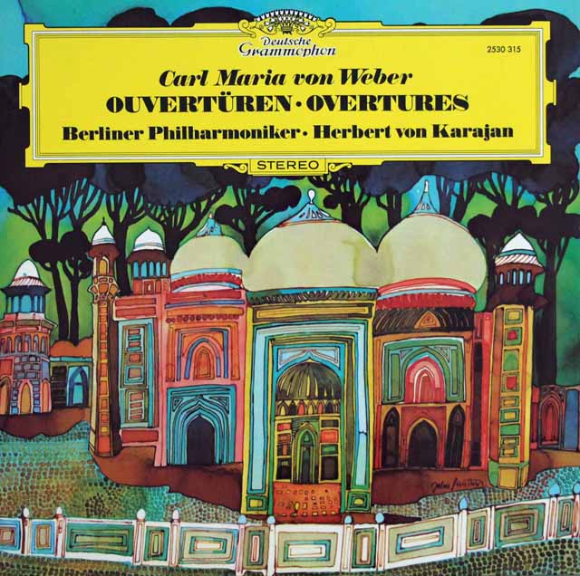 カラヤンのウェーバー/序曲集　独DGG　3397　LP レコード