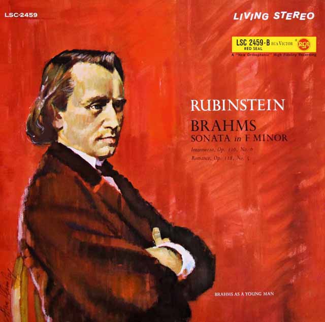 ルービンシュタインのブラームス/ピアノソナタ第3番ほか　独RCA　3397　LP レコード