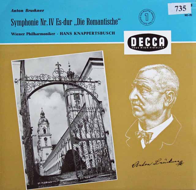 クナッパーツブッシュのブルックナー/交響曲第4番「ロマンティック」　独DECCA　3397　LP レコード