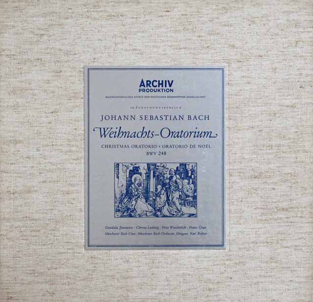 【オリジナル盤】リヒターのバッハ/クリスマス・オラトリオ  　独ARCHIV　2940　LP レコード