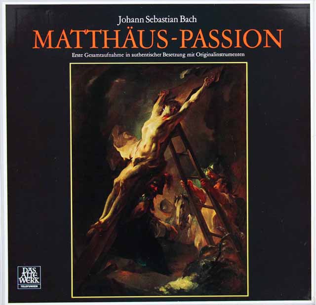 アーノンクールのバッハ/「マタイ受難曲」全曲　独TELEFUNKEN　2940　LP レコード