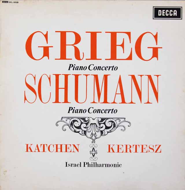 カッチェン&ケルテスのグリーグ&シューマン/ピアノ協奏曲集　 英DECCA　2941　LP レコード