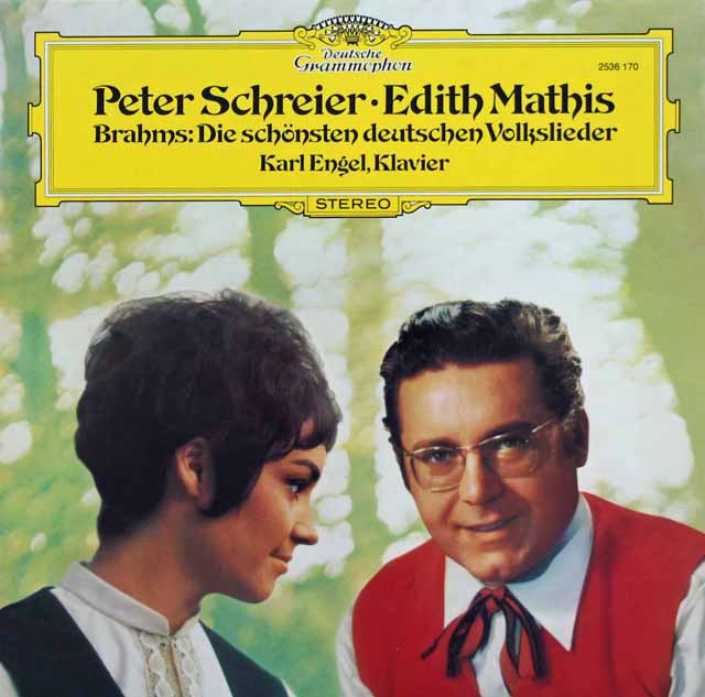 マティス&シュライアーのブラームス/49のドイツ民謡集より　 独DGG　2941　LP レコード