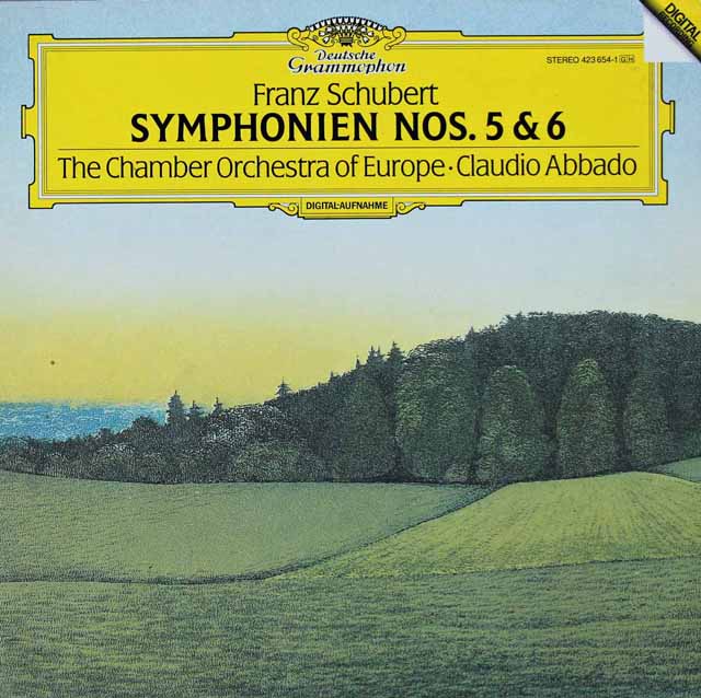 アバドのシューベルト/交響曲第5&6番　 独DGG　2941　LP レコード