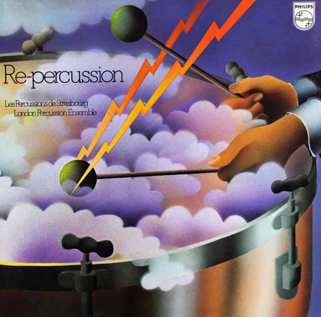 ストラスブール・パーカッション・グループらのカベラーチ、シルヴェストロフ/打楽器のための作品集 　蘭PHILIPS　2942　LP レコード