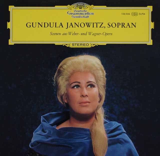 ヤノヴィッツのウェーバー&ワーグナー/アリア集　独DGG　3396　LP レコード