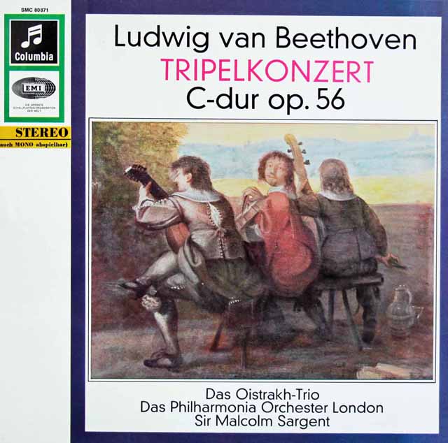 オイストラフ・トリオらのベートーヴェン/ピアノ、ヴァイオリン、チェロと管弦楽のための協奏曲　 独Columbia　2943　LP レコード