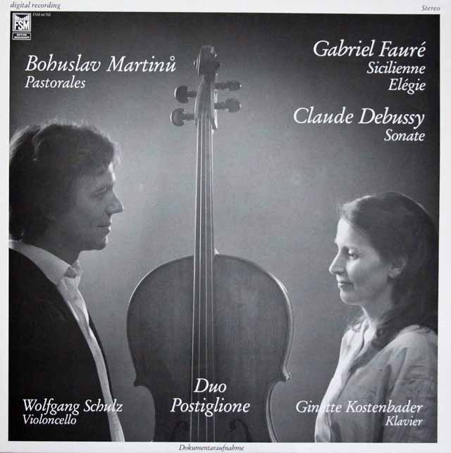 デュオ・ポスティリョーネのマルティヌー/「パストラーレ」ほか　 独FSM　2943　LP レコード