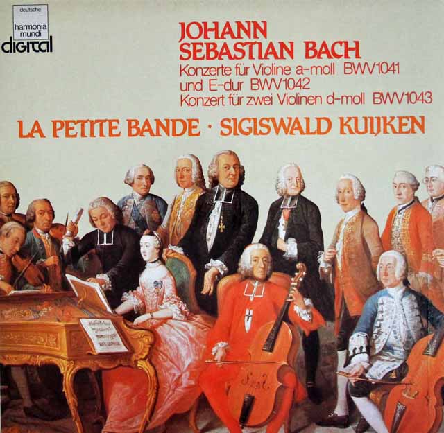クイケン&ラ・プティット・バンドのバッハ/ヴァイオリン協奏曲第1&2番ほか　 独HM　2943　LP レコード
