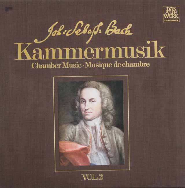 ブリュッヘン&アーノンクールらのバッハ/フルートとチェンバロのためのソナタ集 室内楽曲集 vol.2　 独TELEFUNKEN　2943　LP レコード