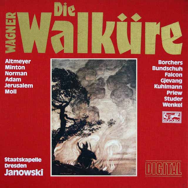 ヤノフスキのワーグナー/「ワルキューレ」全曲　独eurodisc　3637　LP レコード