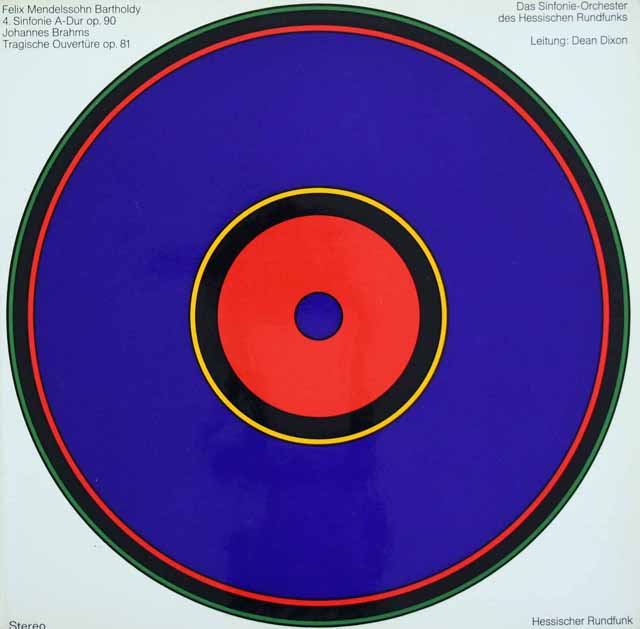 ディクソンのメンデルスゾーン/交響曲第4番「イタリア」ほか　独HR　3637　LP レコード