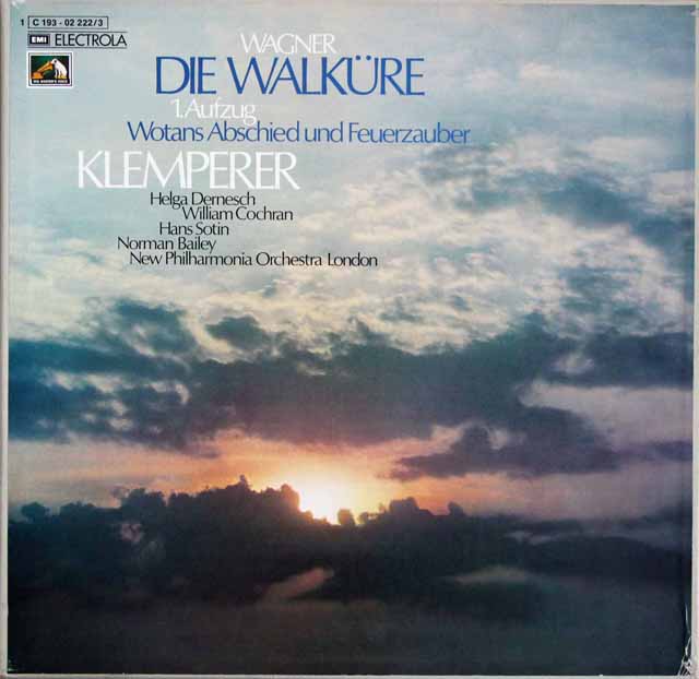クレンペラーのワーグナー/「ワルキューレ」第1幕ほか　独EMI　3396　LP レコード