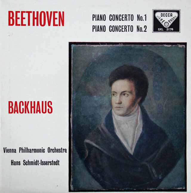 バックハウス、イッセルシュテットのベートーヴェン/ピアノ協奏曲第1、2番　英DECCA　3396　LP レコード