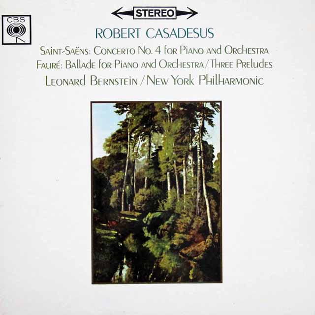 カサドシュ&バーンスタインのサン＝サーンス&フォーレ/ピアノ協奏曲　 英CBS　2944　LP レコード