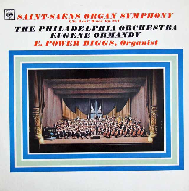 ビッグス&オーマンディのサン=サーンス/交響曲第3番「オルガン付」　英CBS　3396　LP レコード