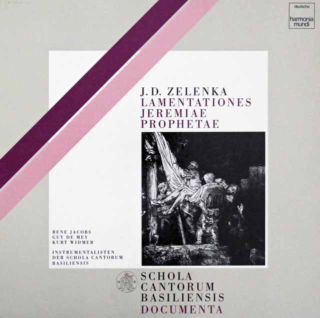 ヤーコプス&バーゼル・スコラ・カントルムのゼレンカ/「エレミアの哀歌」全曲　 独HM　3395　LP レコード