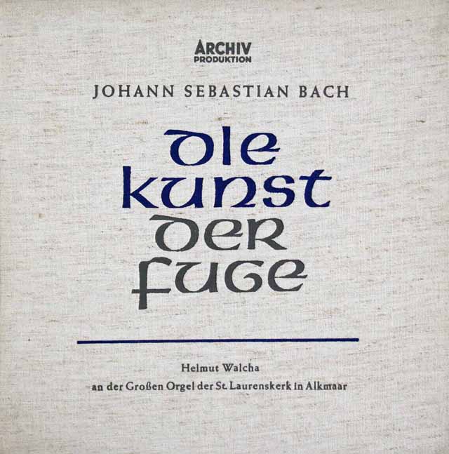 【オリジナル盤】ヴァルヒャのバッハ/「フーガの技法」　 独ARCHIV　2944　LP レコード