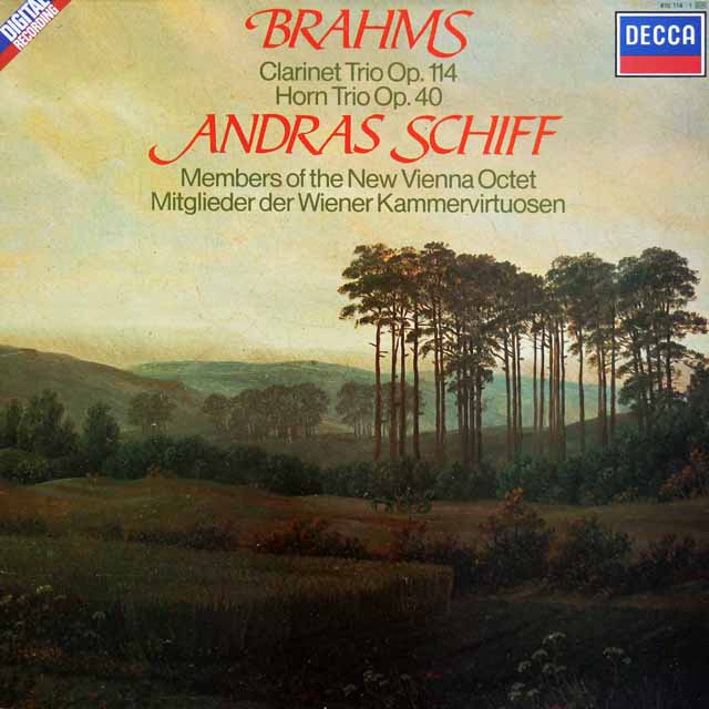 シフ、ニュー・ウィーン・オクテット（八重奏団）のブラームス/クラリネット三重奏曲ほか　蘭DECCA　3637　LP レコード