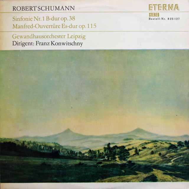 【テストプレス】コンヴィチュニーのシューマン/交響曲第1番ほか　 独ETERNA　2945　LP レコード