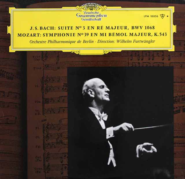 【テストプレス】　フルトヴェングラーのモーツァルト/交響曲第39番ほか　独DGG　3395　LP レコード