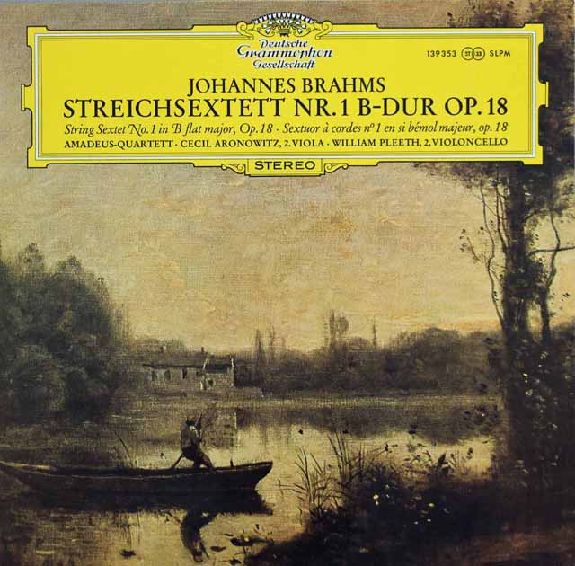 【テストプレス】アーロノヴィッツ&アマデウス四重奏団らのブラームス/弦楽六重奏曲第1番　 独DGG　2945　LP レコード