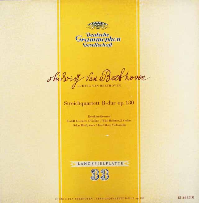 ケッケルト四重奏団のベートーヴェン/弦楽四重奏曲第13番　独DGG　3395　LP レコード