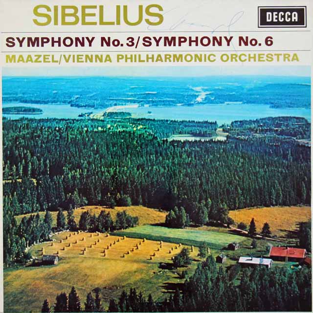 【オリジナル盤＆サイン入り】マゼールのシベリウス/交響曲第3&6番  　 英DECCA　2948　LP レコード