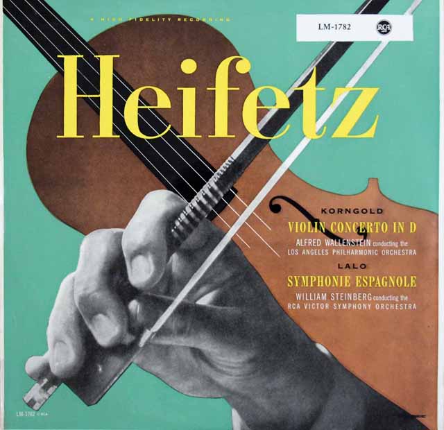 ハイフェッツのコルンゴルト&ラロ/ヴァイオリン協奏曲集  　 独RCA　2948　LP レコード