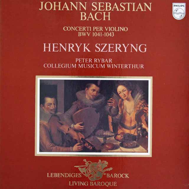 シェリングのバッハ/ヴァイオリン協奏曲第1&2番ほか 　 蘭PHILIPS　2950　LP レコード