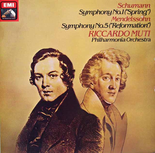 【オリジナル盤】　ムーティのシューマン/交響曲第1番「春」ほか　英EMI　3395　LP レコード
