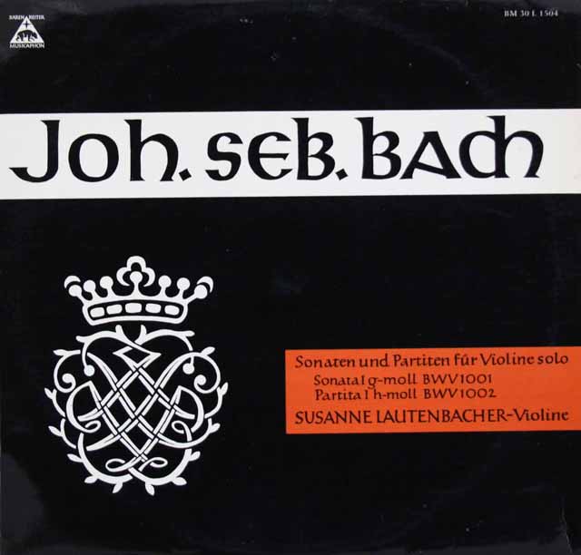 ラウテンバッハーのバッハ/無伴奏ヴァイオリンソナタ&パルティータ第1番   　 独MUSICAPHON　2950　LP レコード