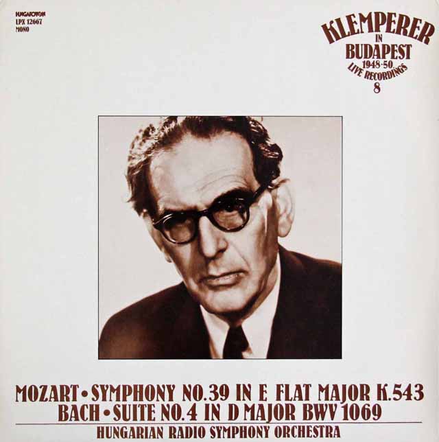クレンペラーのモーツァルト&バッハ・イン・ブダペスト 　ハンガリーHUNGAROTON　2997　LP レコード