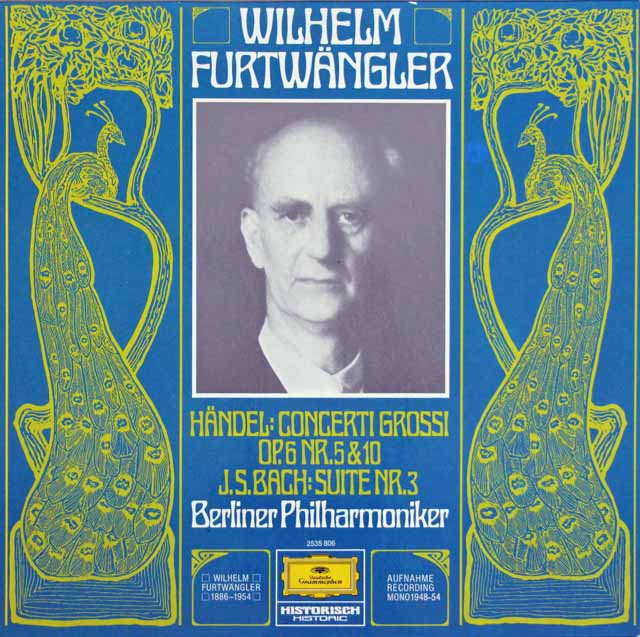 フルトヴェングラーのバッハ/管弦楽組曲第3番ほか 　独DGG　2997　LP レコード