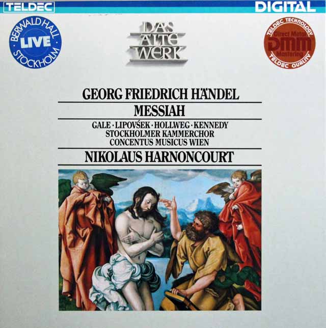 アーノンクールのヘンデル/「メサイア」全曲　  独TELDEC　3002　LP レコード