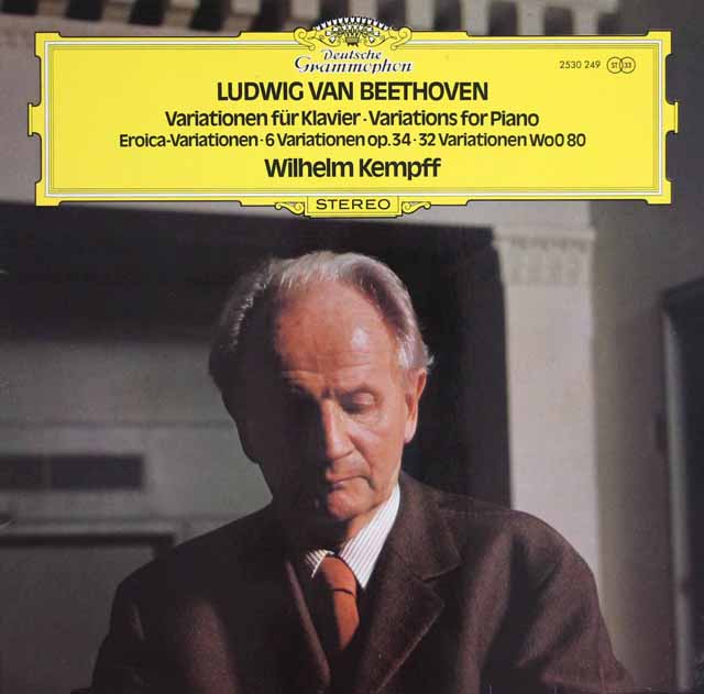ケンプのベートーヴェン/変奏曲集　 独DGG　3003　LP レコード