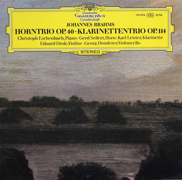 【テストプレス】　エッシェンバッハ、ザイフェルト、ライスターらのブラームス/クラリネット三重奏曲ほか　独DGG　3394　LP レコード