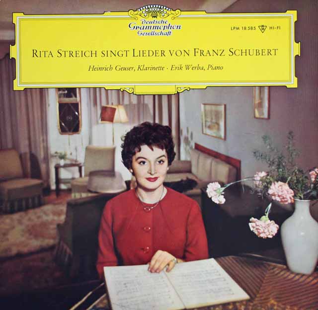 【モノラル】　シュトライヒのシューベルト/歌曲集　独DGG　3702　LP レコード