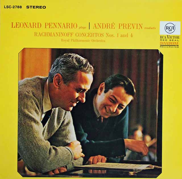 ペナリオ&プレヴィンのラフマニノフ/ピアノ協奏曲第1&4番 　 独RCA　3394　LP レコード