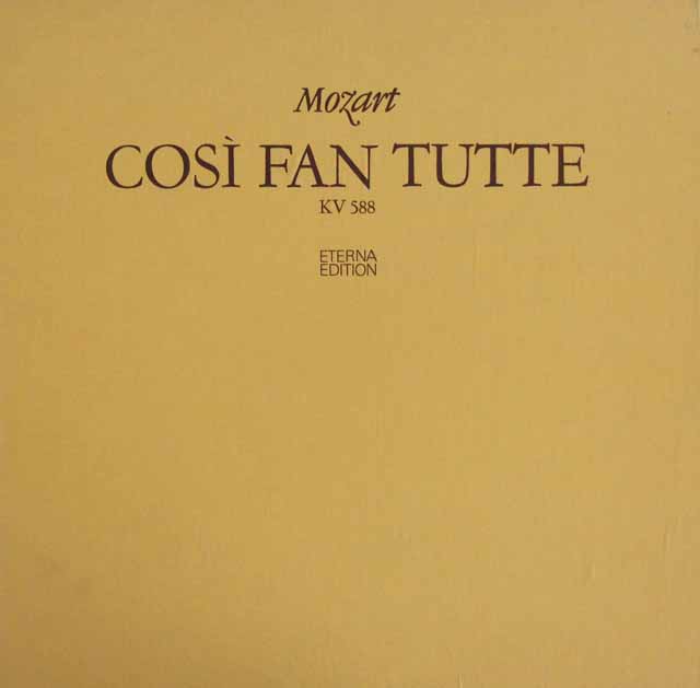 ベームのモーツァルト/「コジ・ファン・トゥッテ」全曲　 独ETERNA　3004　LP レコード