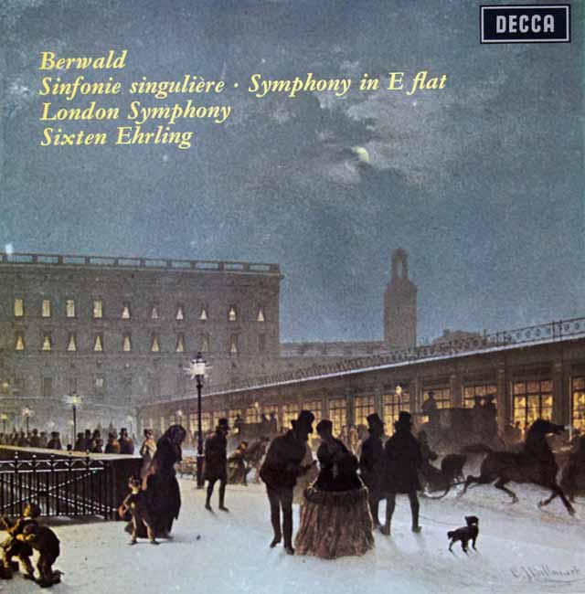 エールリンクのベルワルド/交響曲第3&4番　 英DECCA　3006　LP レコード