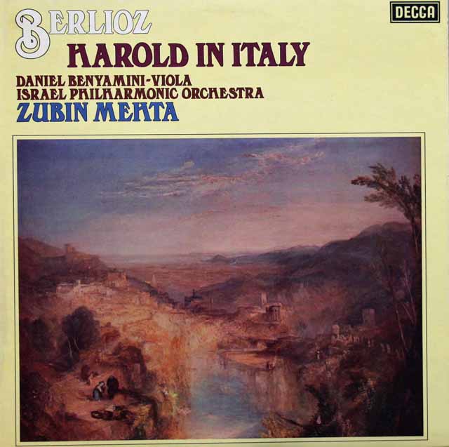 【オリジナル盤】　メータのベルリオーズ/交響曲「イタリアのハロルド」　 英DECCA　3393　LP レコード