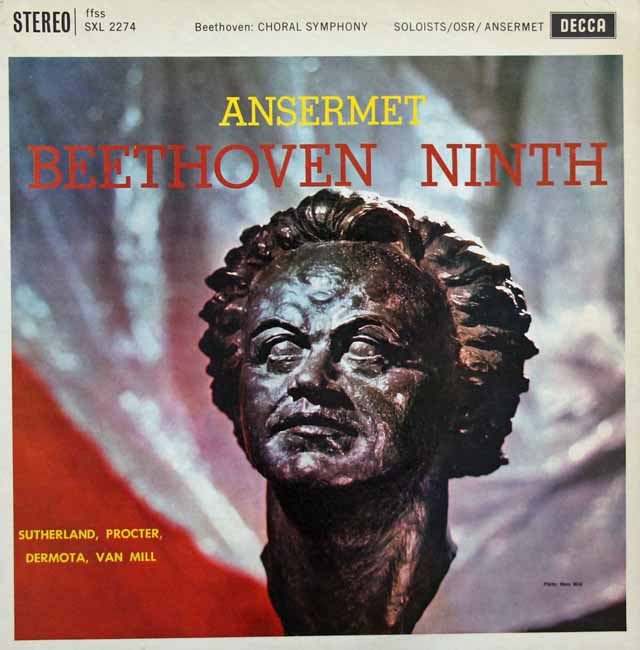 【オリジナル盤】アンセルメのベートーヴェン/交響曲第9番「合唱付き」　 英DECCA　3006　LP レコード