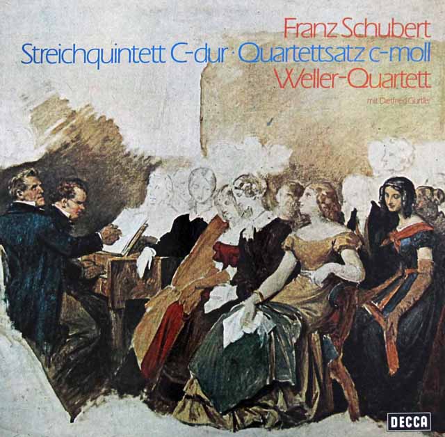 ウェラー四重奏団のシューベルト/弦楽五重奏曲ハ長調ほか　独DECCA　3640　LP レコード