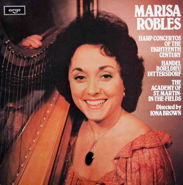 ロブレス&ブラウンの18世紀ハープ協奏曲集　 蘭argo　3006　LP レコード