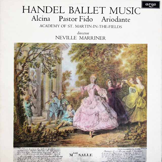 マリナーのヘンデル/バレエ音楽集　英argo　3701　LP レコード
