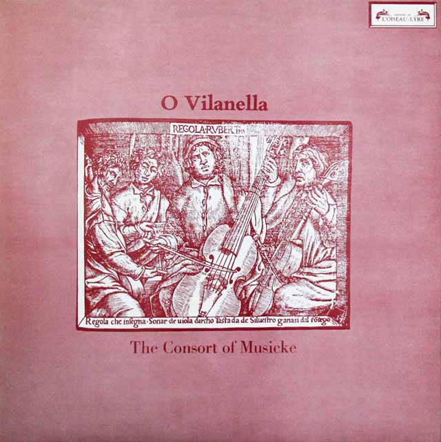 コンソート・オブ・ミュージックの16世紀イタリア民謡集　英L'OISEAU-LYRE　3701　LP レコード