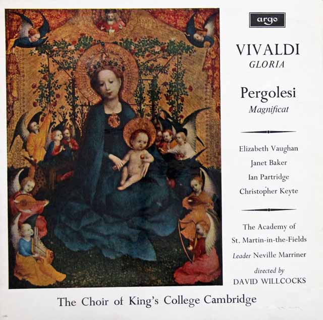 ケンブリッジ・キングス・カレッジ合唱団のヴィヴァルディ/「グローリア」ほか　英argo　3007　LP レコード