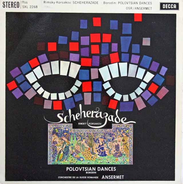 【オリジナル盤】アンセルメのリムスキー=コルサコフ/交響組曲「シェヘラザード」ほか 　英DECCA　3007　LP レコード