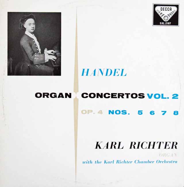 【オリジナル盤】リヒターのヘンデル/オルガン協奏曲集 vol.2 　英DECCA　3007　LP レコード